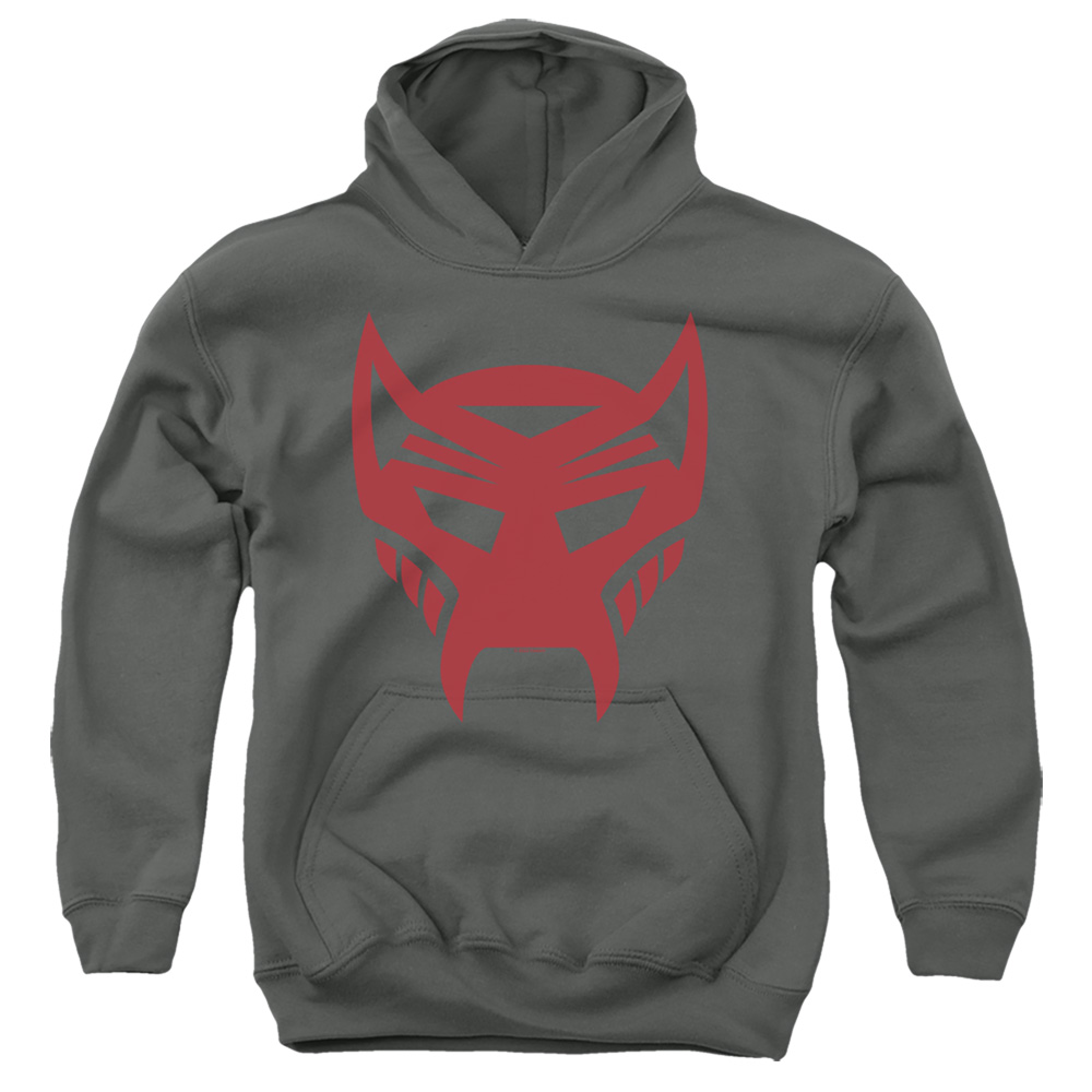 HBRO1353-YFTH-1 Transformers Maximal Logo Youth Hooded Sweatshirt, Charcoal - Small