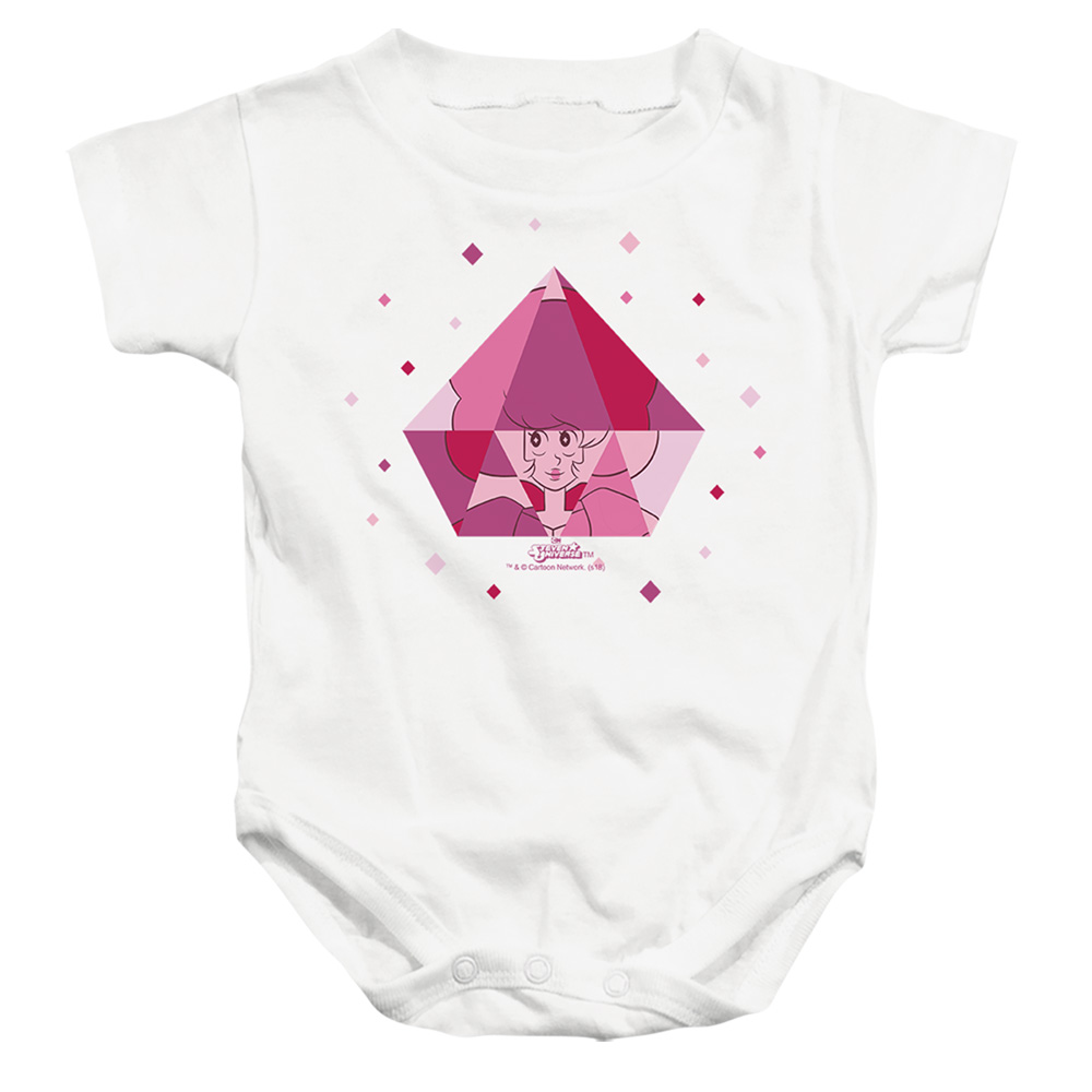 CN746-SS-2 Steven Universe Pink In Diamond Infant Snapsuit, White - Medium - 12 Month