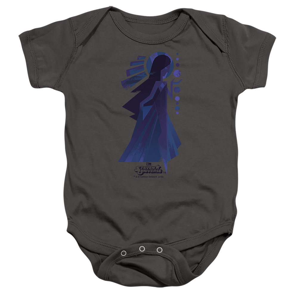 CN752-SS-2 Steven Universe Blue Diamond Mural Infant Snapsuit, Charcoal - Medium - 12 Month