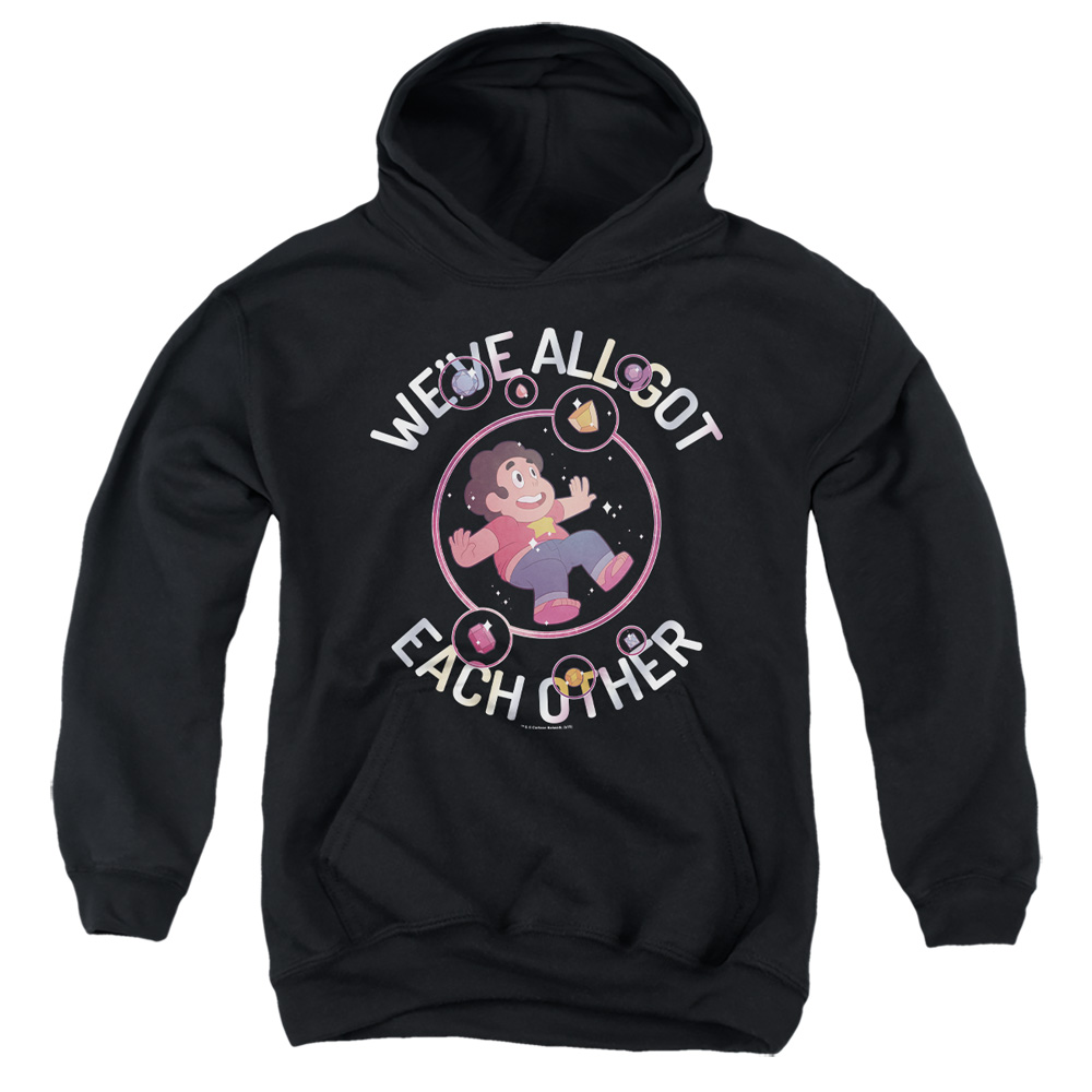 CN772-YFTH-2 Steven Universe Each Other Youth Hooded Sweatshirt, Black - Medium