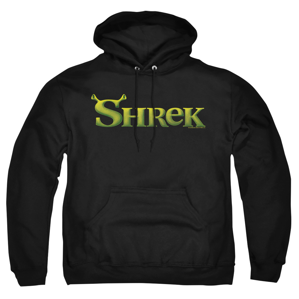 DRM169-AFTH-8 Shrek Logo Adult Pullover Hoodie, Black - 5X