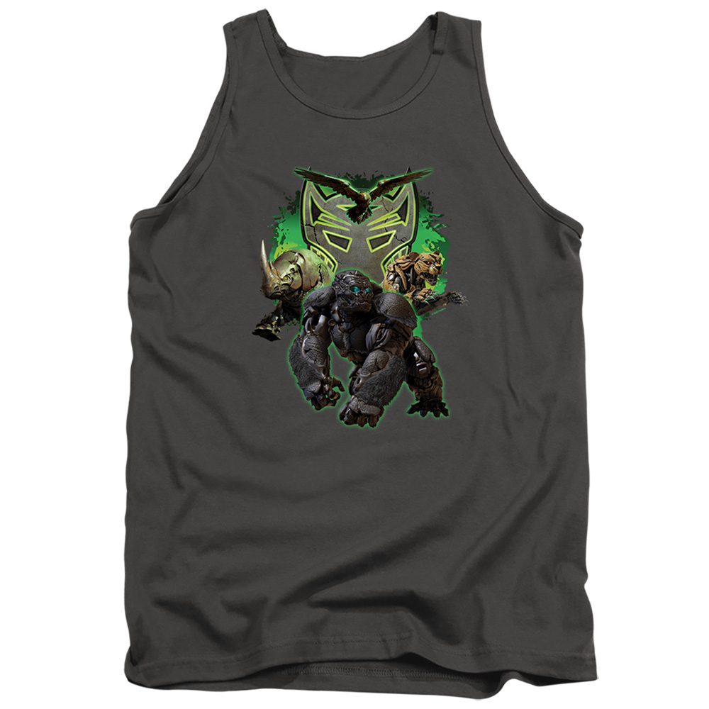 HBRO1362-TK-1 Transformers Maximals Attack Adult Tank Top, Charcoal - Small