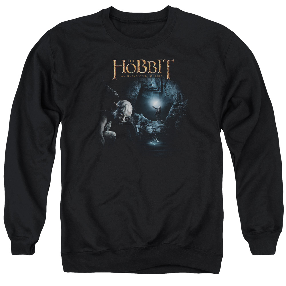 HOB1096-AS-2 The Hobbit Light Adult Crewneck Sweatshirt, Black - Medium