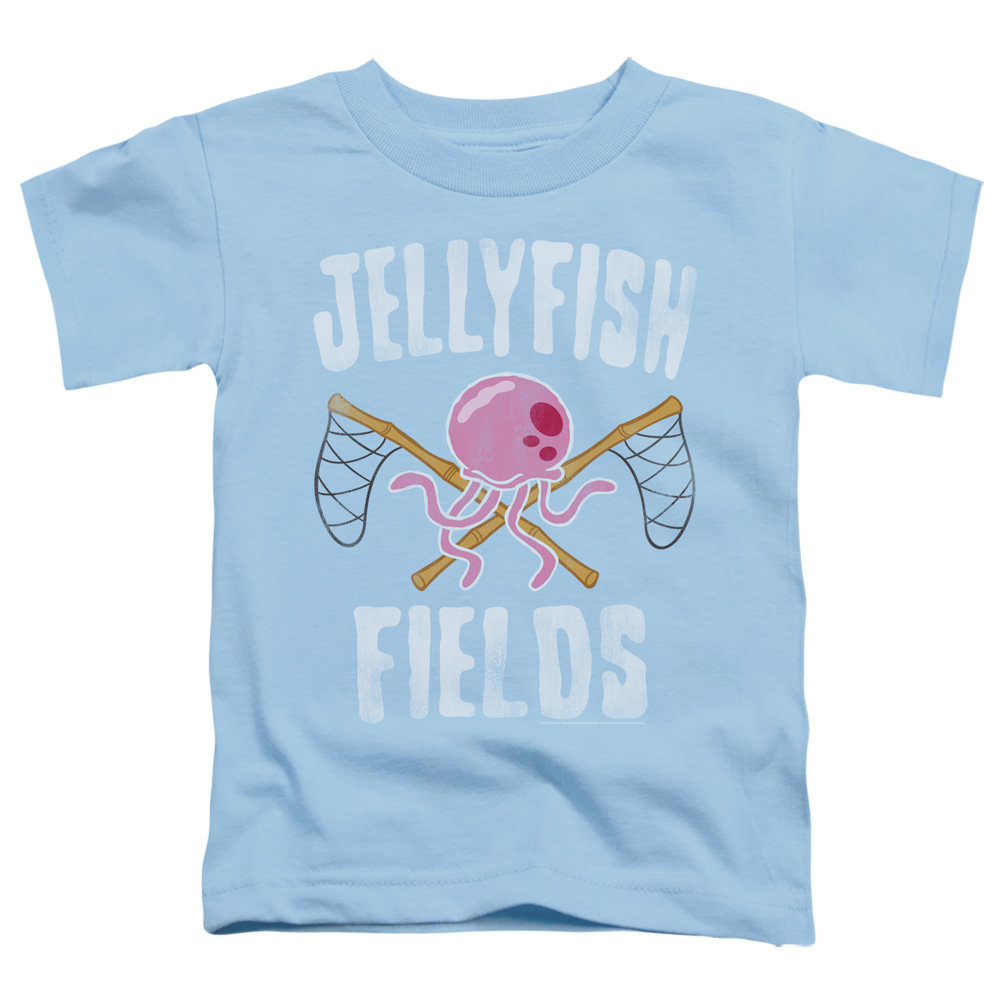 NICK444-TT-2 Spongebob Jellyfish Fields Toddler Short Sleeve T-Shirt, Light Blue - Medium 3T