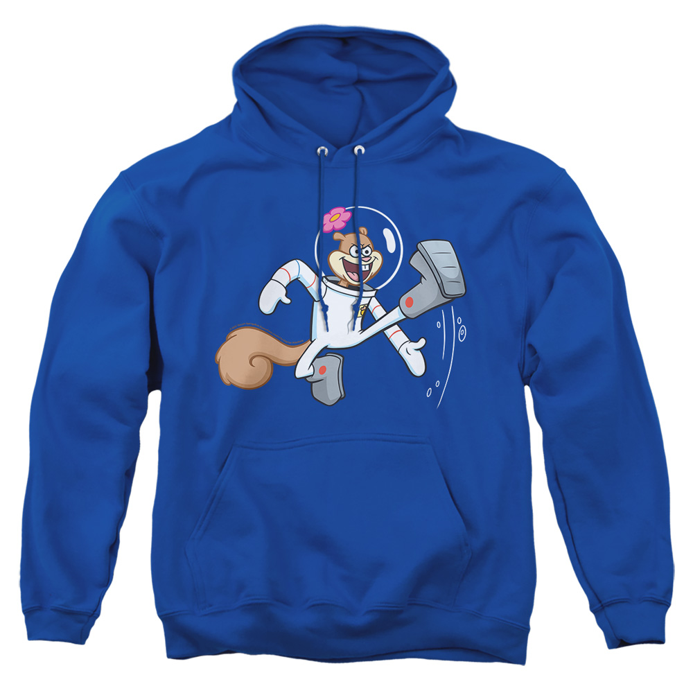 NICK451-AFTH-6 Spongebob Karate Sandy Adult Pullover Hoodie, Royal - 3X