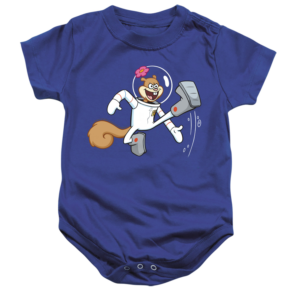NICK451-SS-2 Spongebob Karate Sandy Infant Snapsuit, Royal - Medium - 12 Month