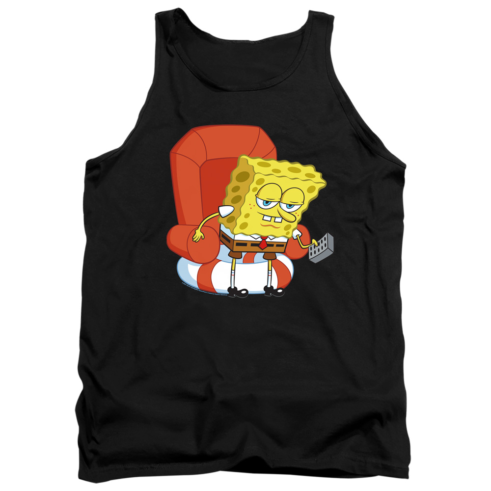 NICK456-TK-2 Spongebob Head Out Meme Adult Tank Top, Black - Medium