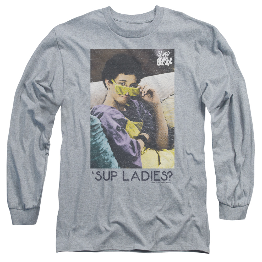 NBC779-AL-6 Saved By The Bell Sup Ladies Adult Long Sleeve T-Shirt, Athletic Heather - 3X