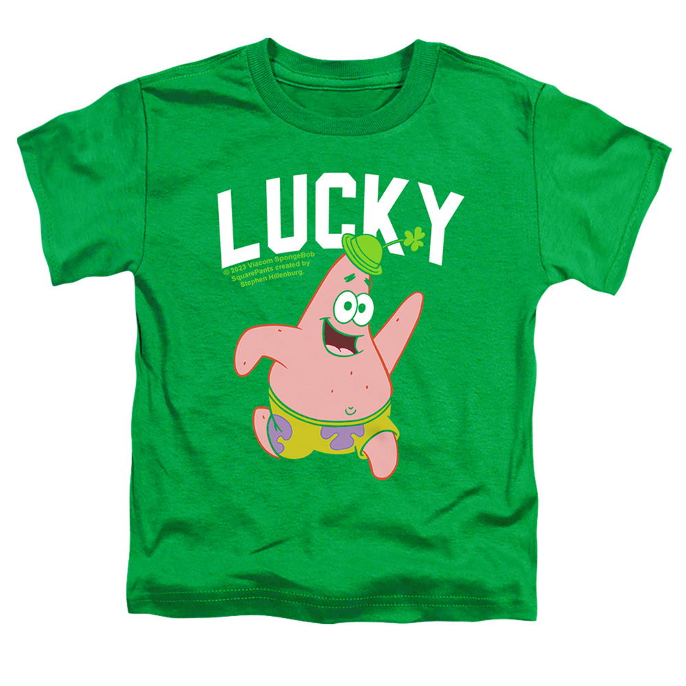NICK10260SPD-TT-3 Spongebob Squarepants St. Patricks Day Lucky Patrick Toddler Short Sleeve T-Shirt, Kelly Green - Large 4T