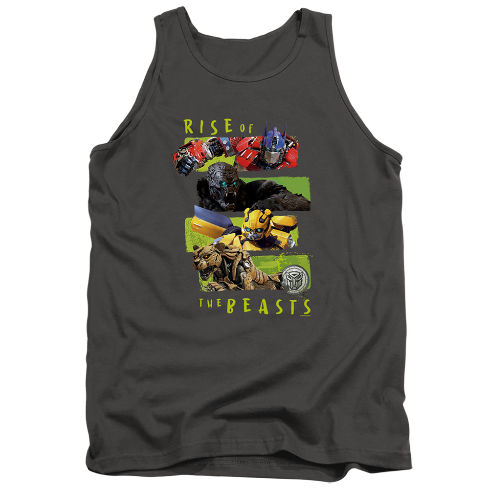 HBRO1360-TK-1 Transformers Lineup Adult Tank Top, Charcoal - Small