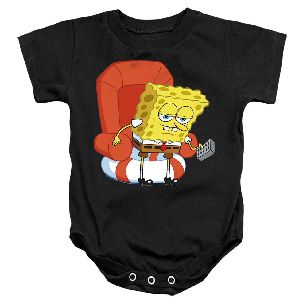 NICK456-SS-2 Spongebob Head Out Meme Infant Snapsuit, Black - Medium - 12 Month