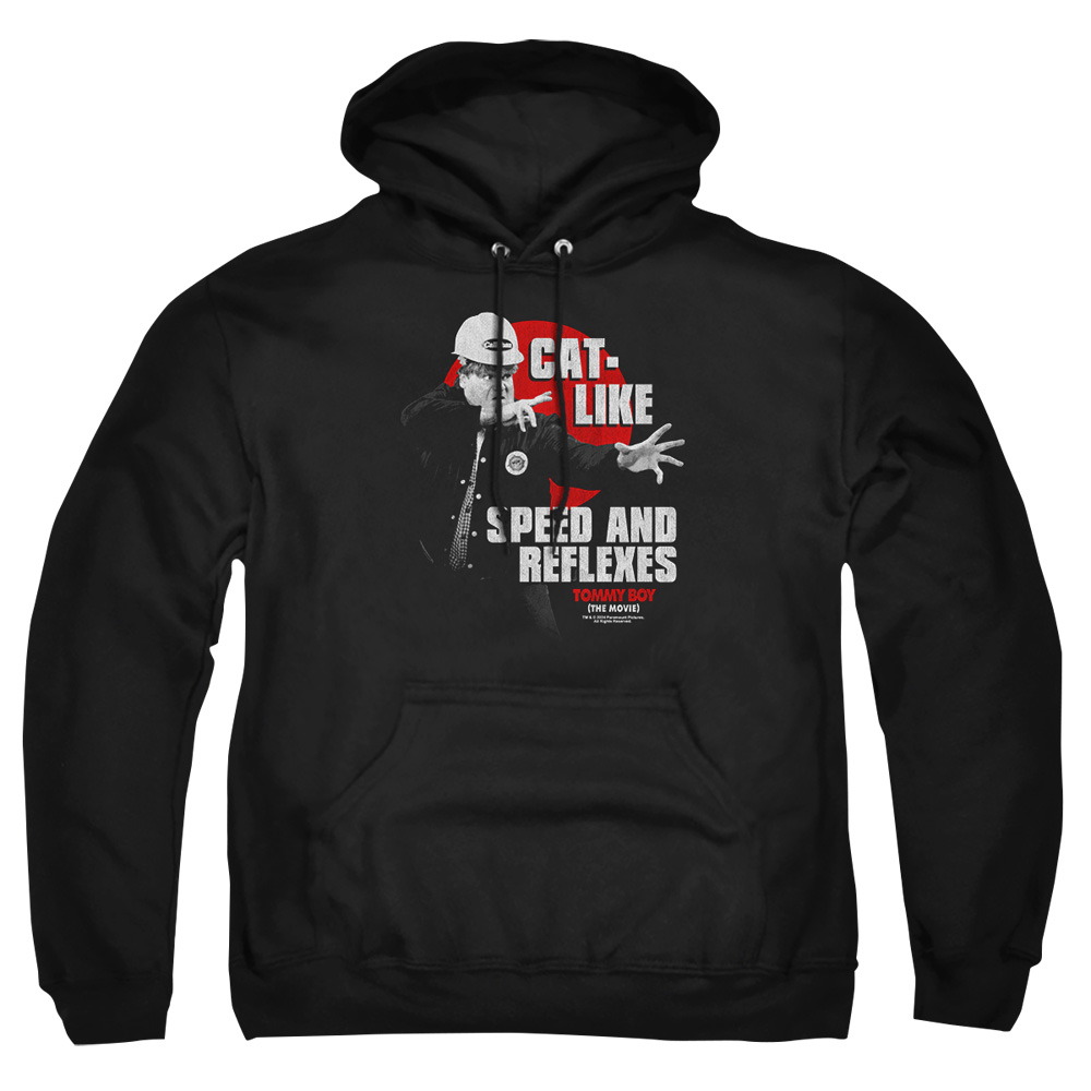 PAR496-AFTH-7 Tommy Boy Cat Like Adult Pullover Hoodie, Black - 4X