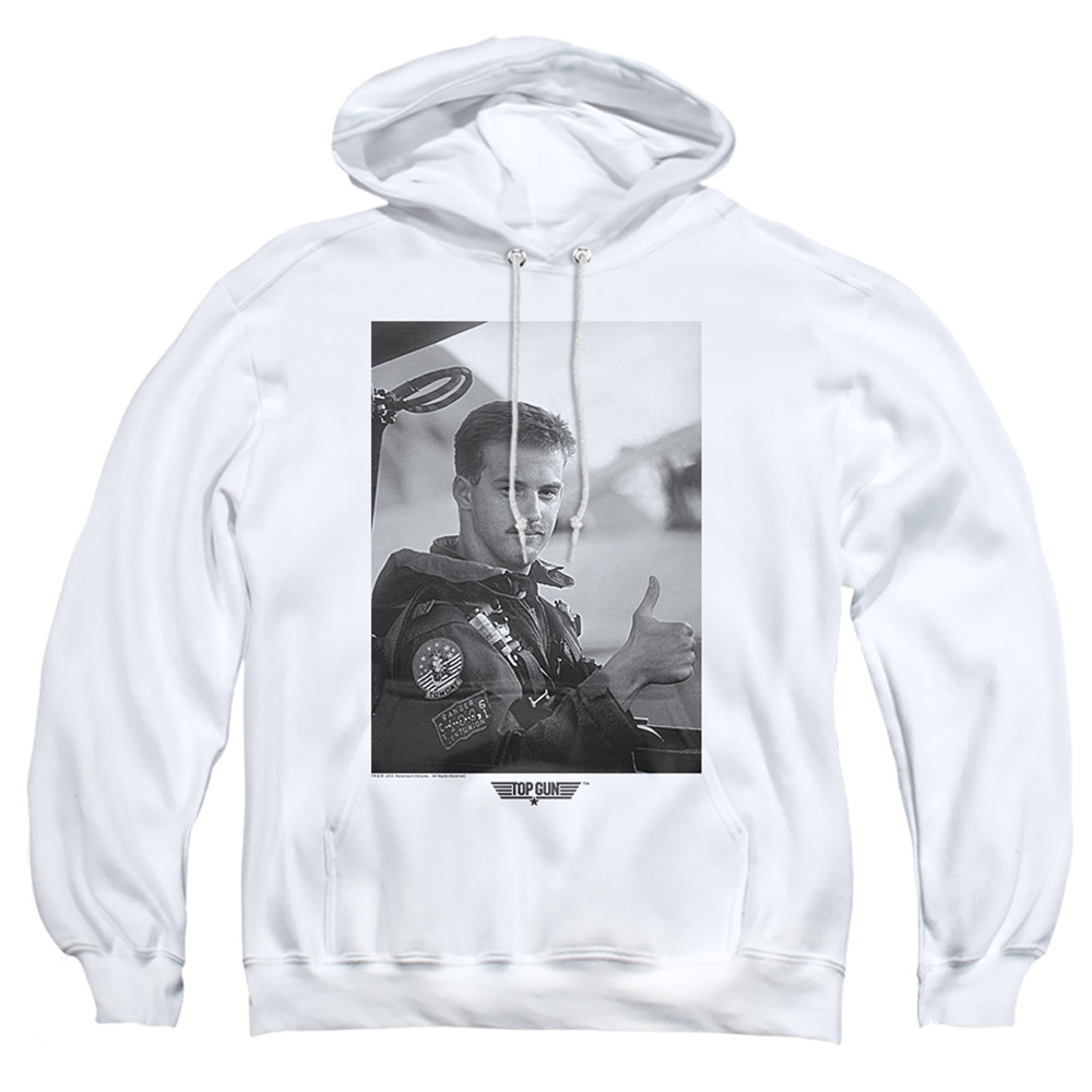 PAR513-AFTH-5 Top Gun My Wingman Adult Pullover Hoodie, White - 2X
