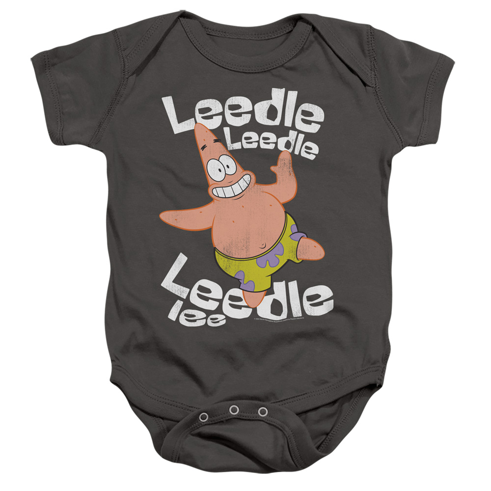NICK504-SS-2 Spongebob Singing Patrick Infant Snapsuit, Charcoal - Medium - 12 Month
