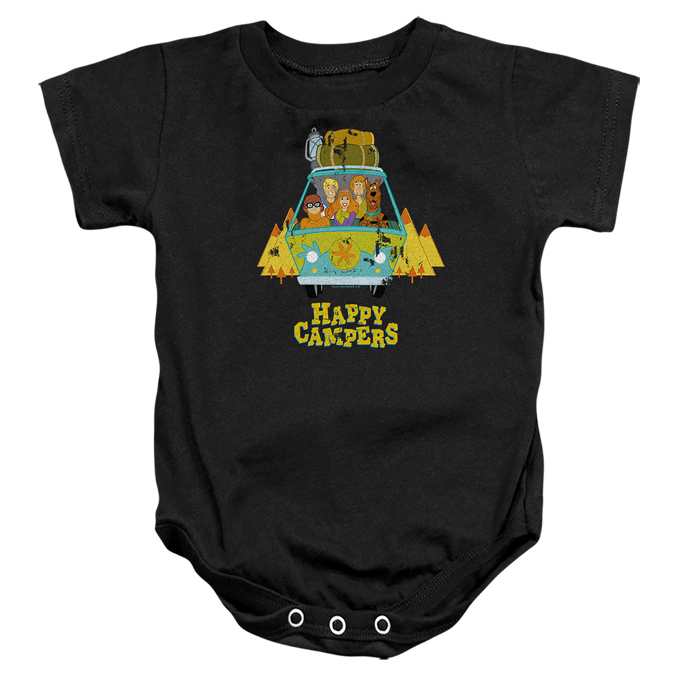 SD239-SS-1 Scooby Doo Happy Campers Infant Snapsuit, Black - Small - 6 Month