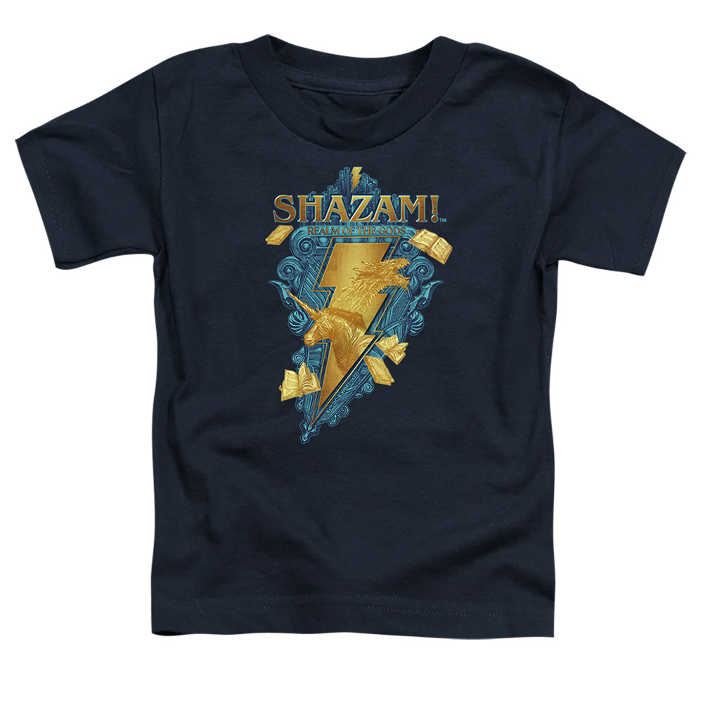 SHZM158-TT-2 Shazam Fury of The Gods Big Blue Seal Toddler Short Sleeve T-Shirt, Navy - Medium 3T