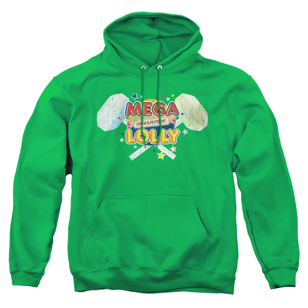 SCC102-AFTH-2 Smarties Mega Lolly Adult Pullover Hoodie, Kelly Green - Medium