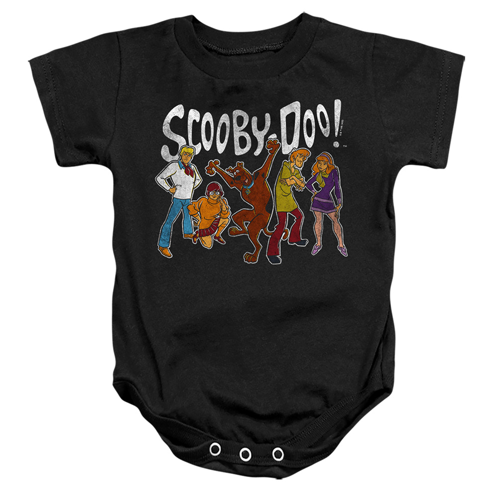 SD495-SS-1 Scooby Doo Gang Infant Snapsuit, Black - Small - 6 Month