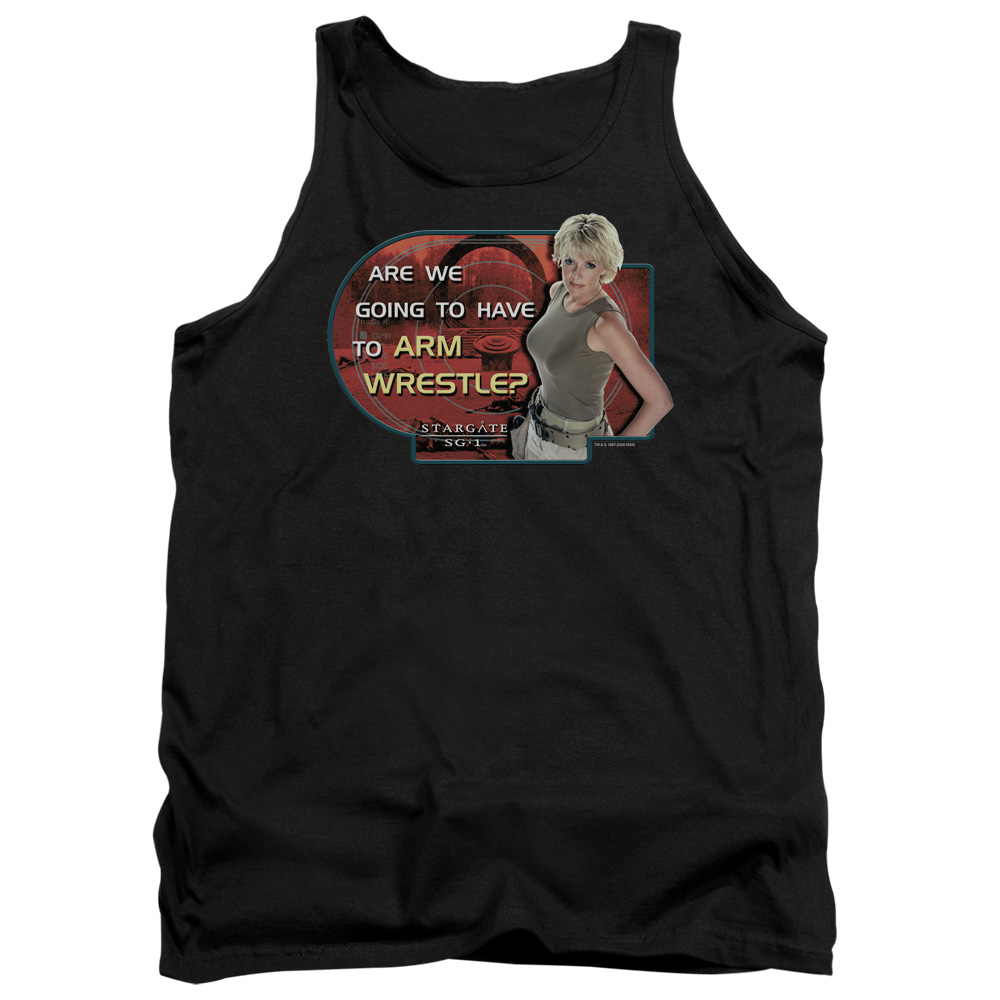 SG109-TK-2 SG1 Arm Wrestle Adult Tank Top, Black - Medium