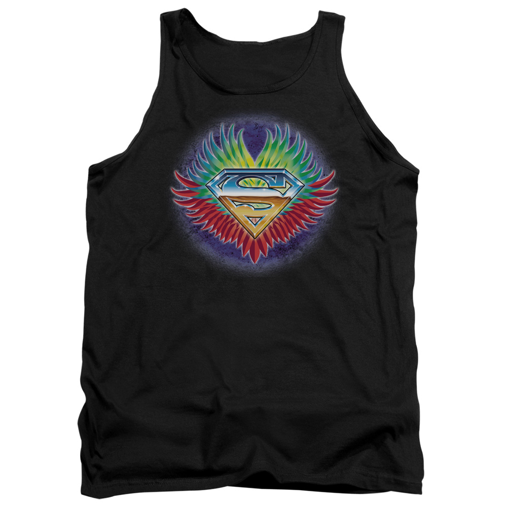 SM1429-TK-2 Superman Dont Stop Believing Adult Tank Top, Black - Medium