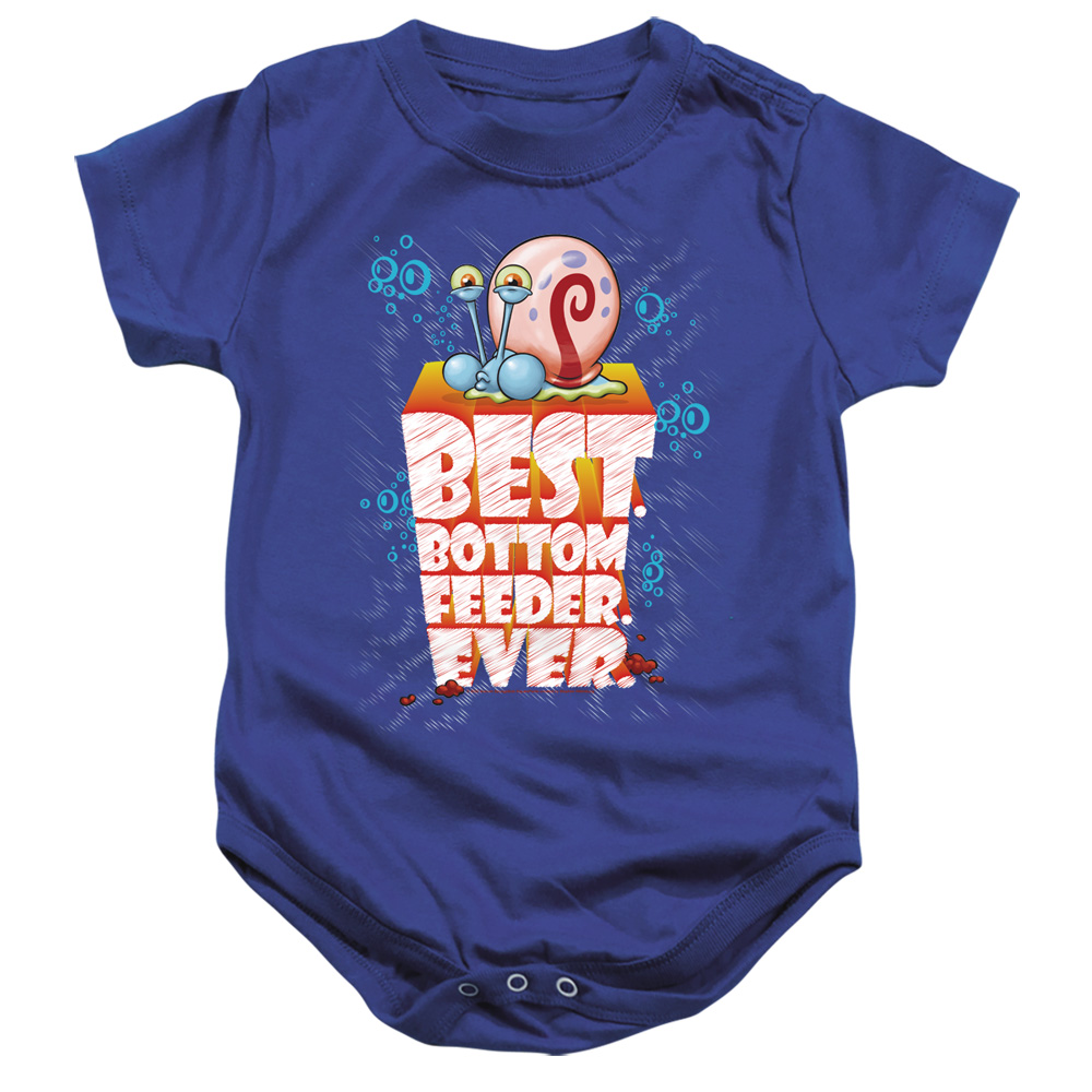 NICK353-SS-3 Spongebob Best Bottom Feed Ever Infant Snapsuit, Royal - Large - 18 Month