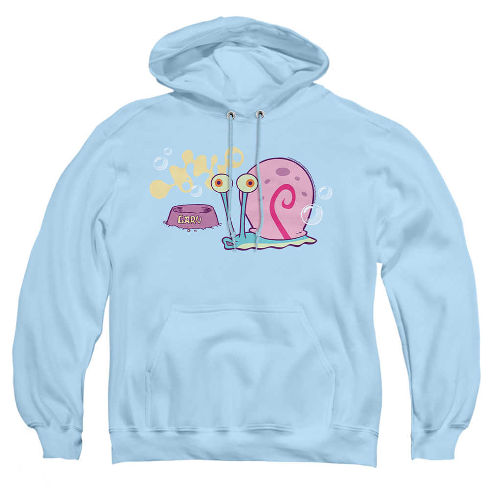 NICK445-AFTH-3 Spongebob Gary The Snail Adult Pullover Hoodie, Light Blue - Large