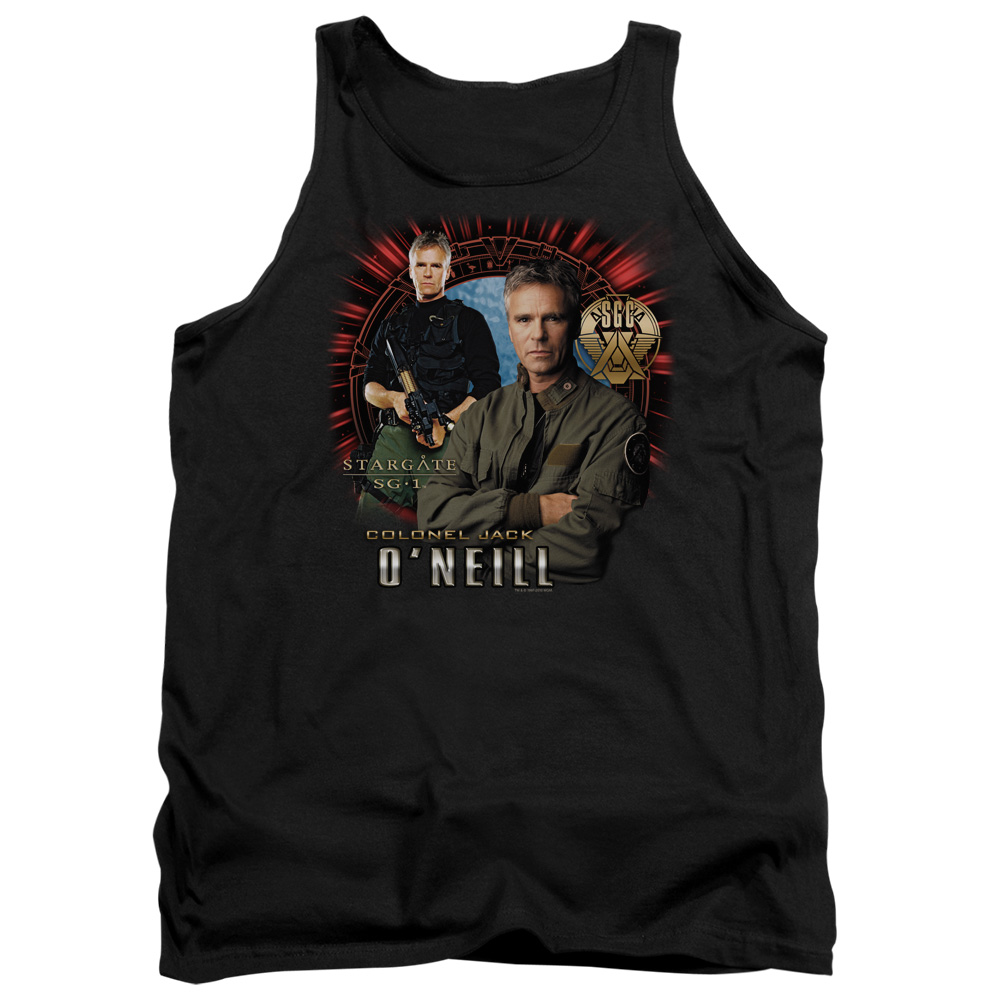 SG143-TK-2 SG1 Jack Oneill Adult Tank Top, Black - Medium