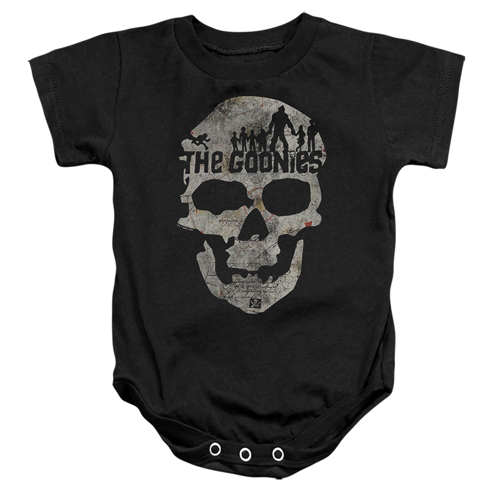 WBM1931-SS-2 The Goonies Skull 1 Infant Snapsuit, Black - Medium - 12 Month