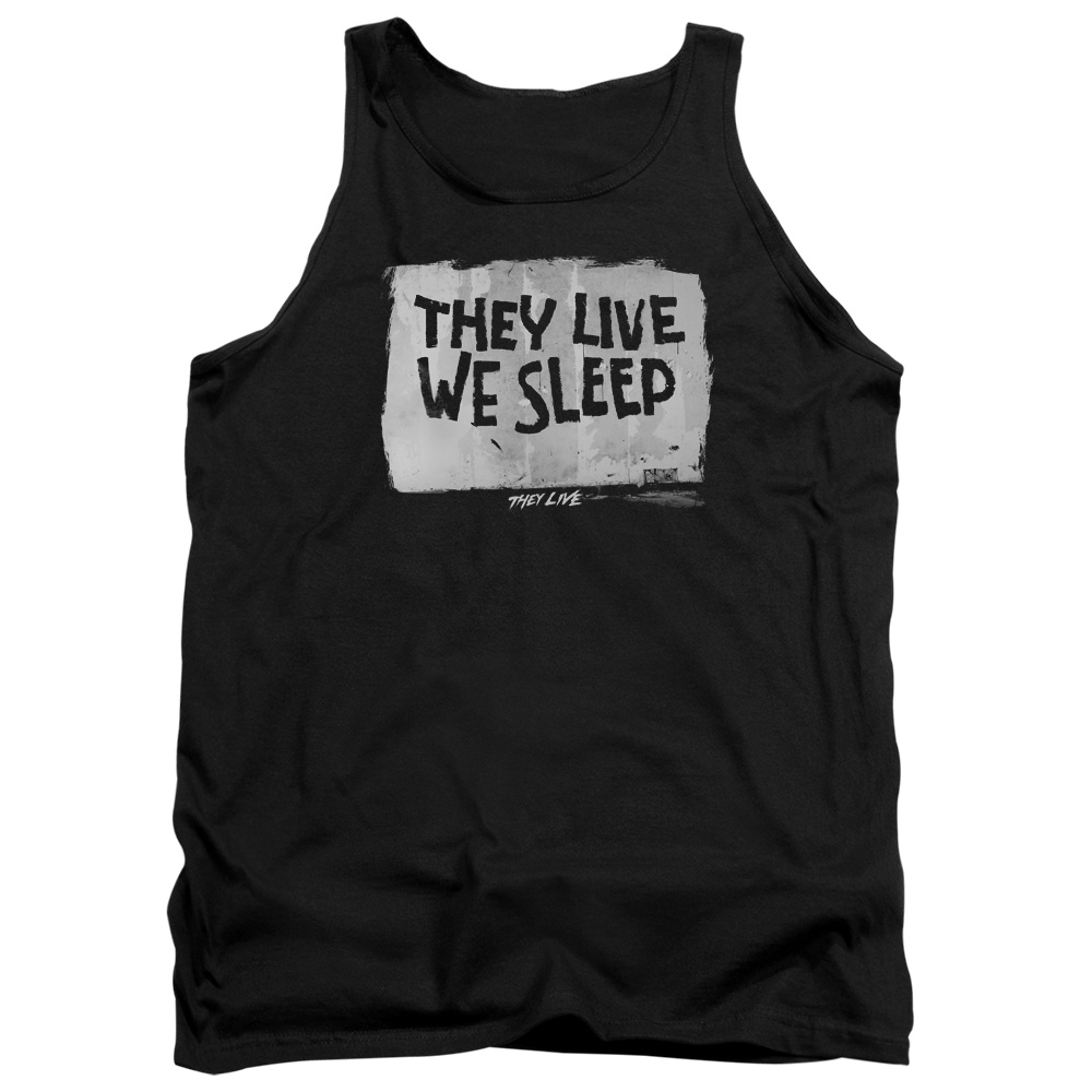 UNI610-TK-2 They Live We Sleep Adult Tank Top, Black - Medium