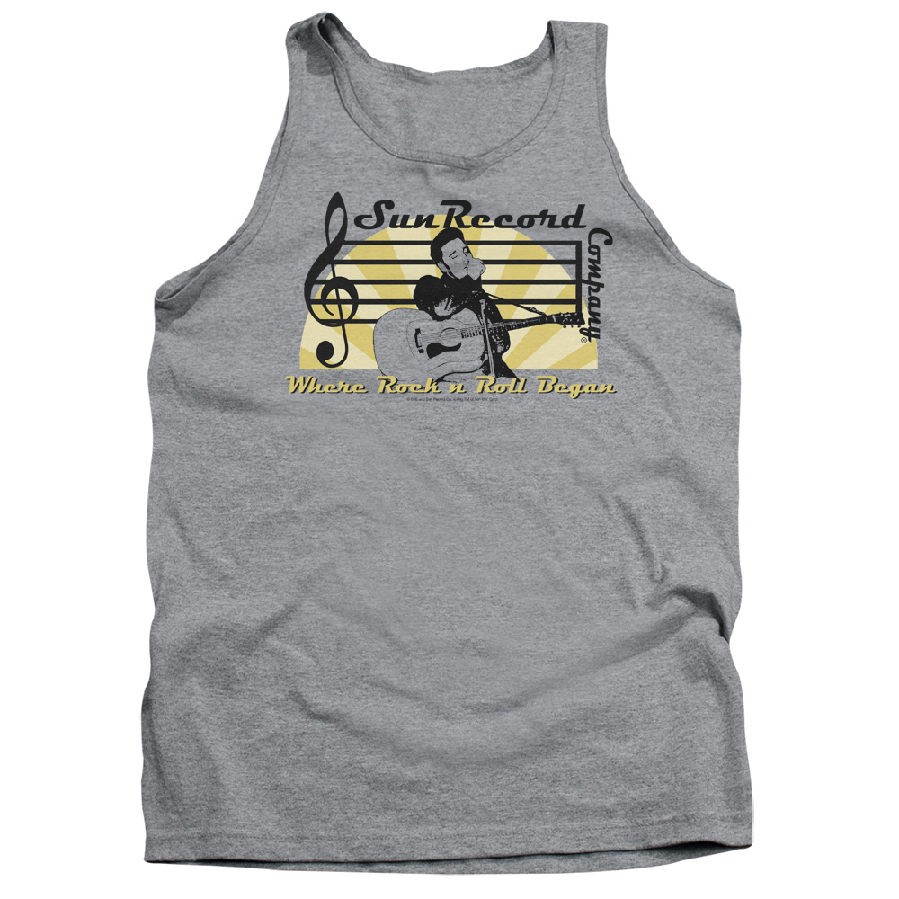 SUN105-TK-2 Sun Record Company Adult Tank Top, Athletic Heather - Medium