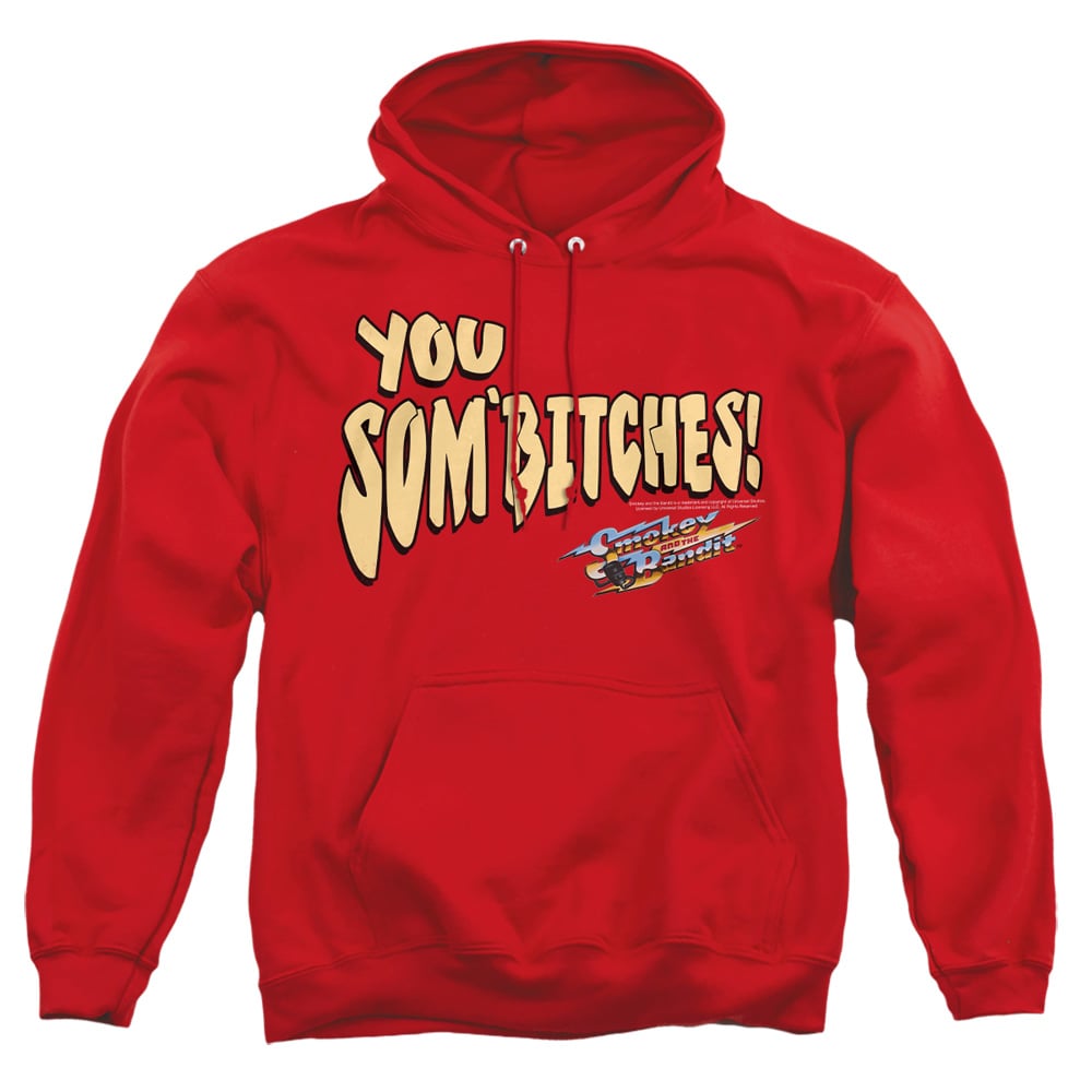 UNI304-AFTH-2 Smokey & The Bandit Sombitch Adult Pullover Hoodie, Red - Medium