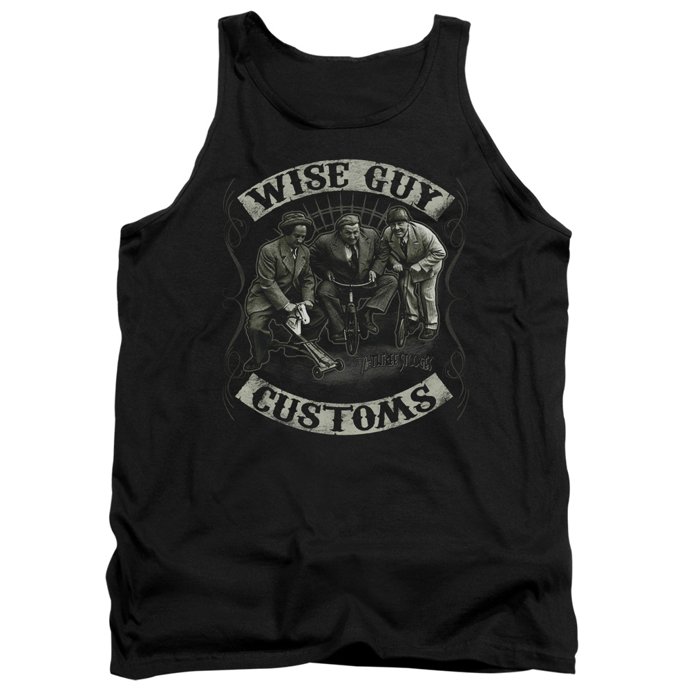 TTS174-TK-3 Three Stooges Wise Guy Customs Adult Tank Top, Black - Large