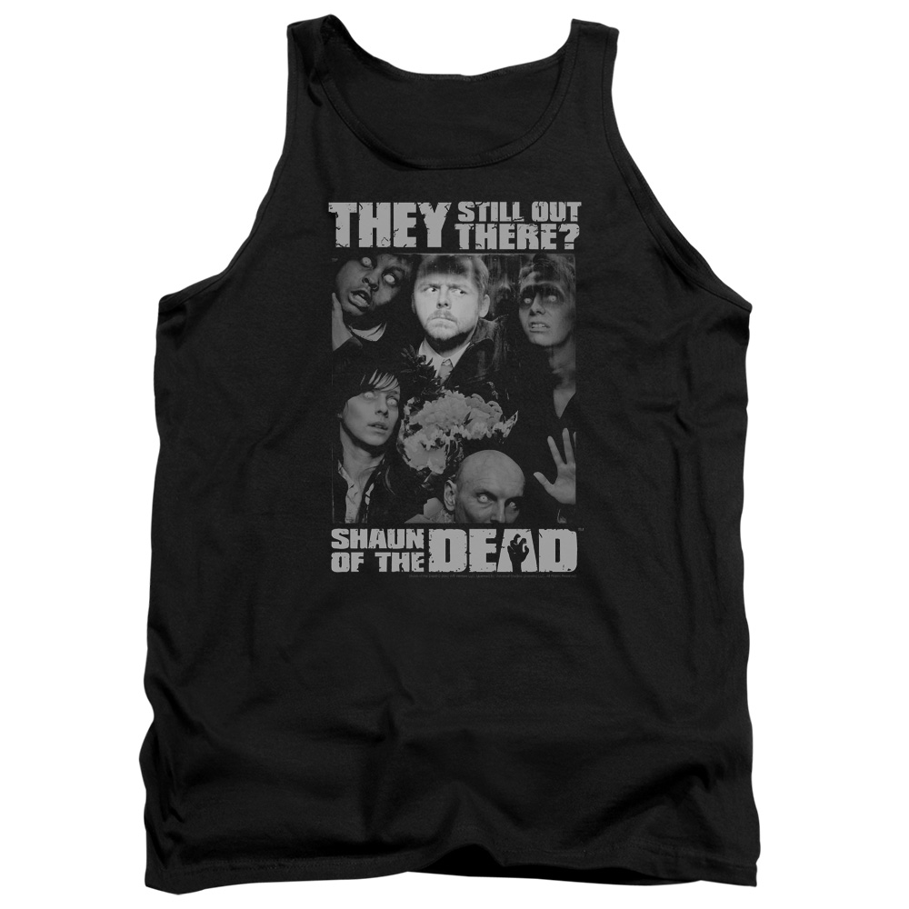 UNI316-TK-2 Shaun of The Dead Still Out There Adult Tank Top, Black - Medium