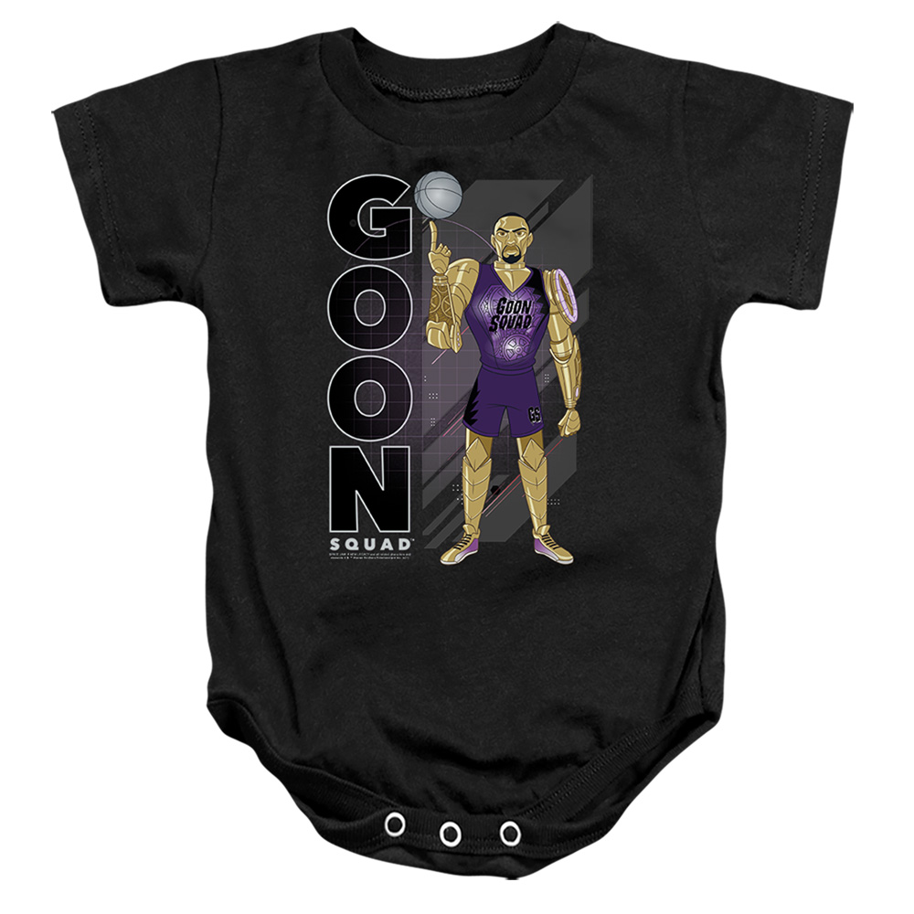WBM1609-SS-4 Space Jam 2 Goon Squad Chronos Infant Snapsuit, Black - Extra Large - 24 Month