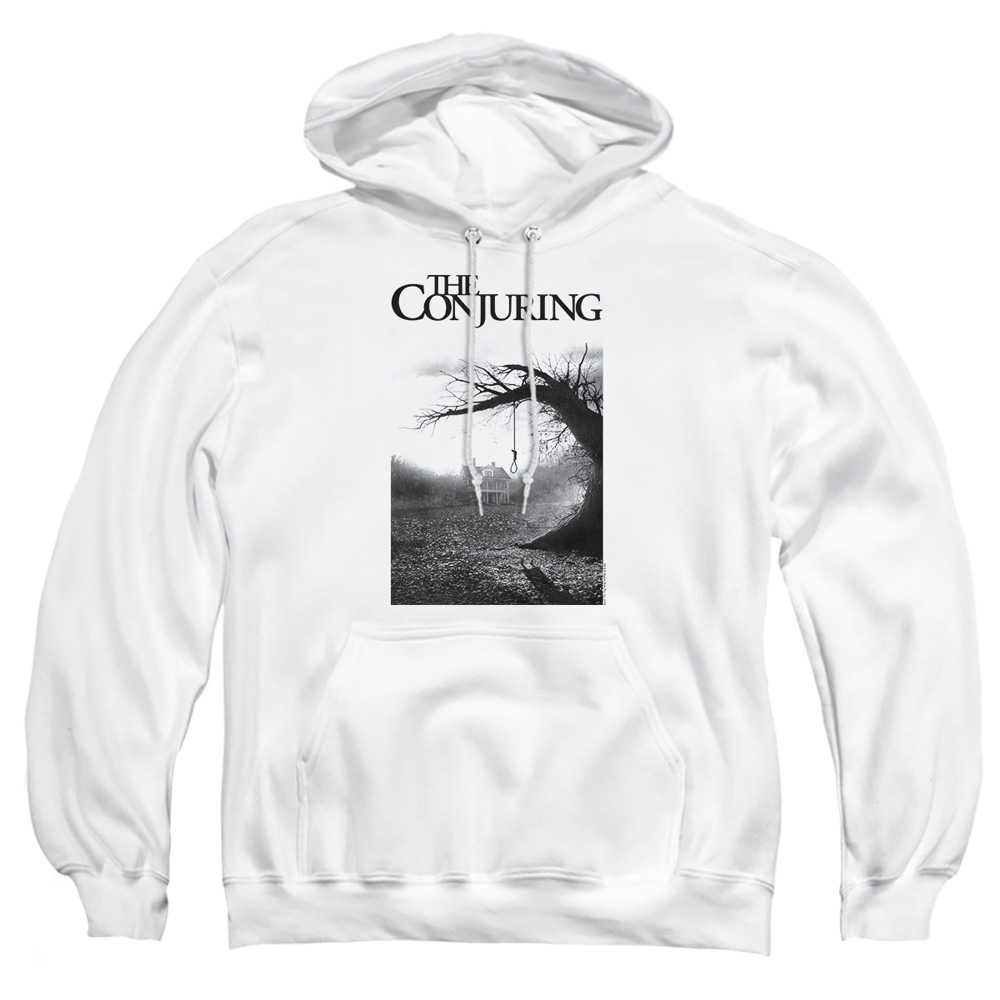 WBM938-AFTH-1 The Conjuring Poster Adult Pullover Hoodie, White - Small