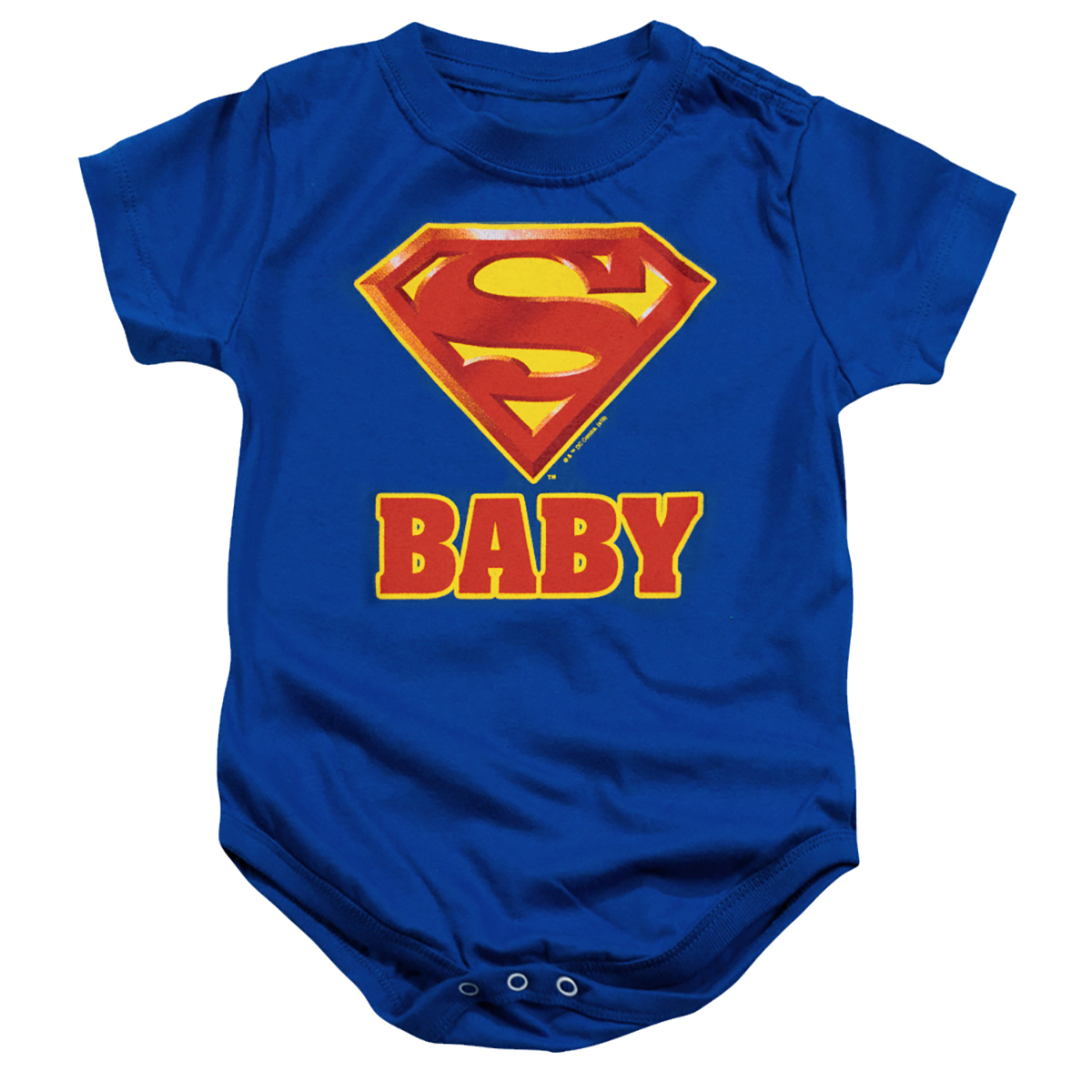 SM2542-SS-2 Superman Super Baby Infant Snapsuit, Royal - Medium - 12 Month