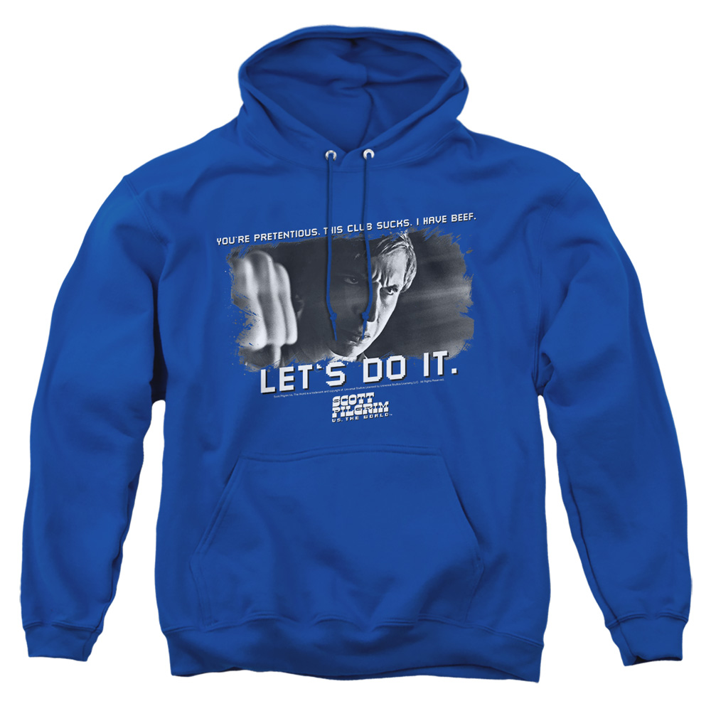 UNI651-AFTH-5 Scott Pilgrim Beef Adult Pullover Hoodie, Royal - 2X