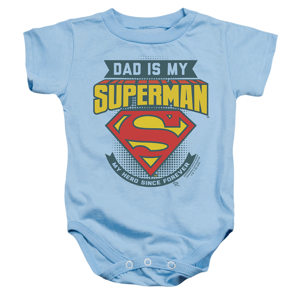 SM2793-SS-3 Superman Dad Is My Infant Snapsuit, Light Blue - Large - 18 Month