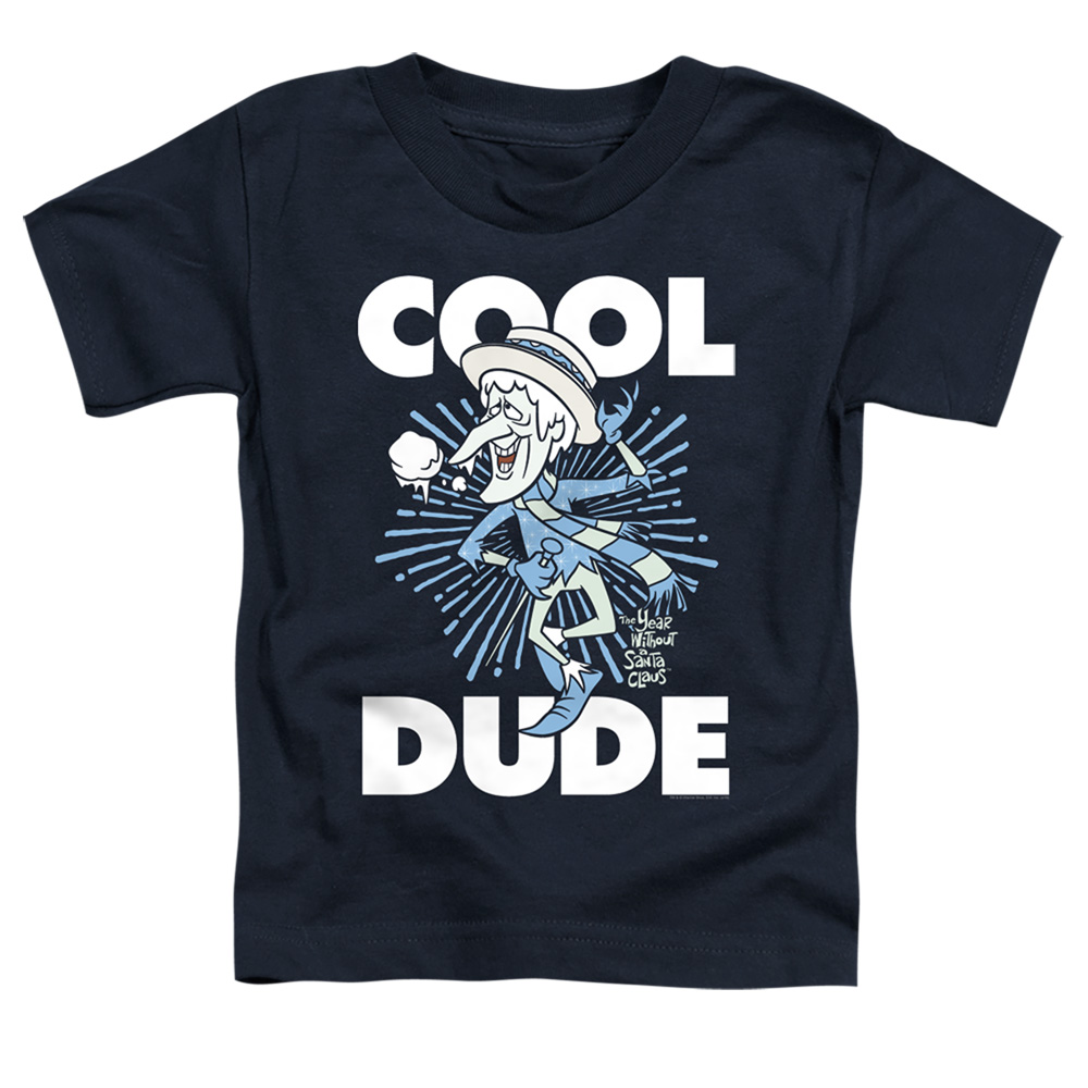 WBT714B-TT-3 The Year Without A Santa Claus Cool Dude Toddler Short Sleeve T-Shirt, Navy - Large 4T