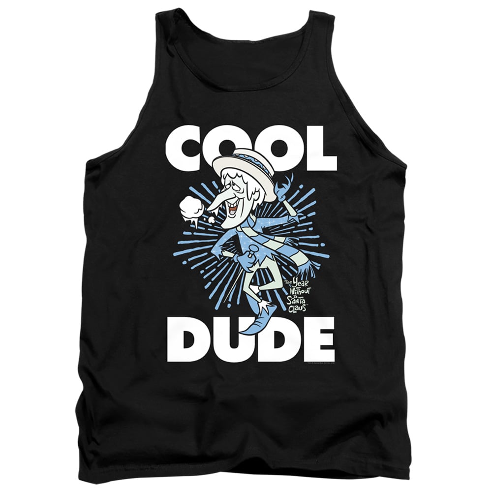 WBT714-TK-3 The Year Without A Santa Claus Cool Dude Adult Tank Top, Black - Large