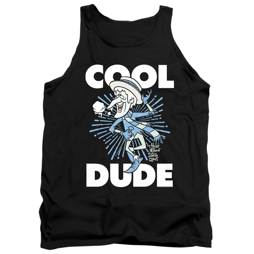 WBT714-TK-4 The Year Without A Santa Claus Cool Dude Adult Tank Top, Black - Extra Large