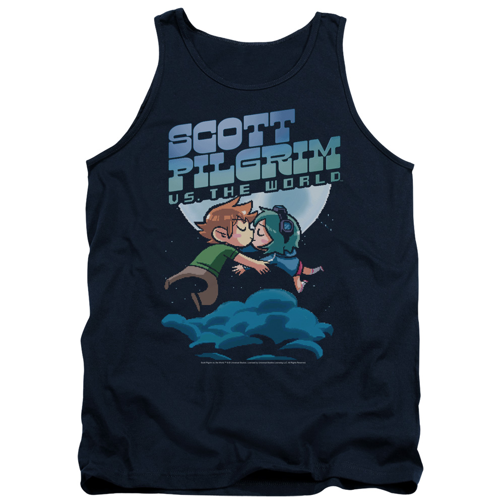 UNI647-TK-4 Scott Pilgrim Lovers Adult Tank Top, Navy - Extra Large