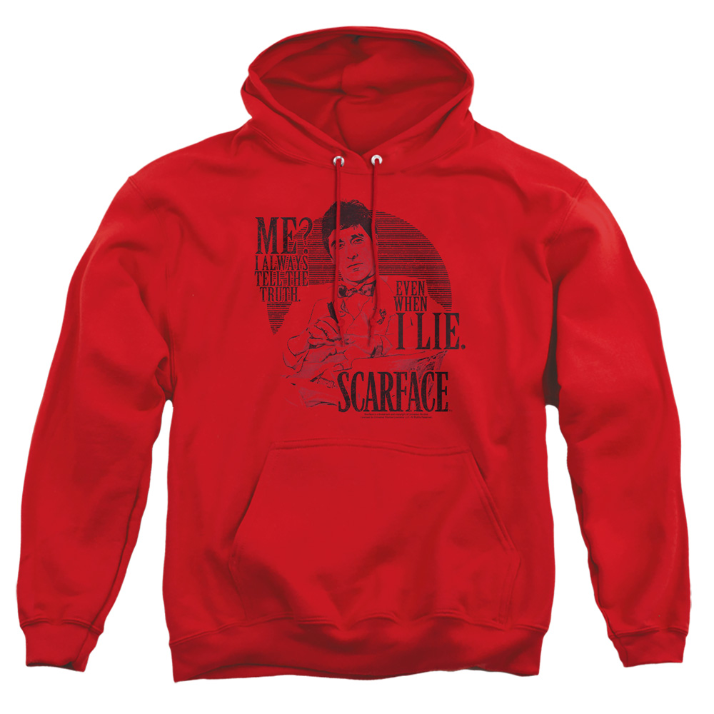 UNI680-AFTH-2 Scarface Truth Adult Pullover Hoodie, Red - Medium
