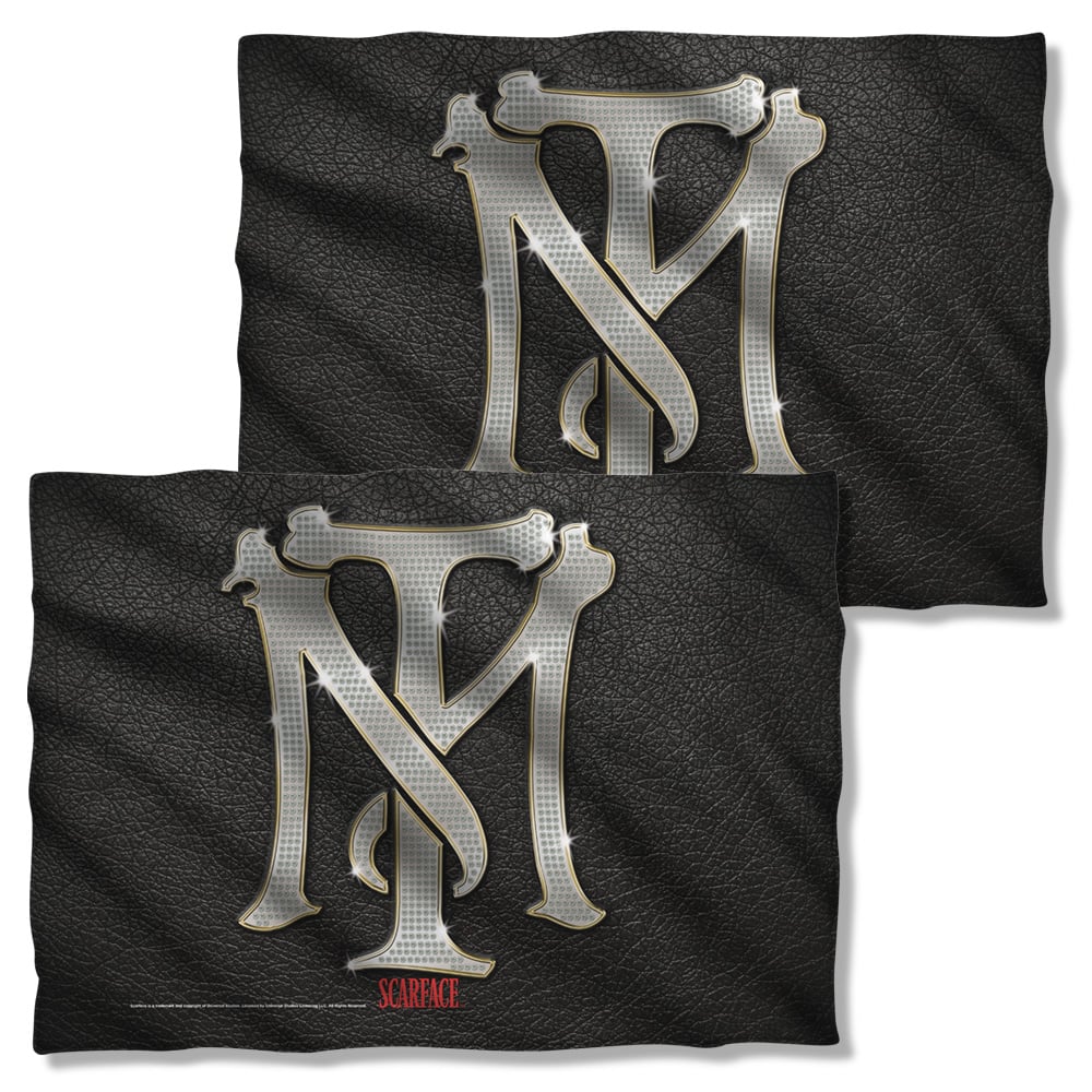 Picture of Trevco Sportswear UNI759FB-PLO1-0 20 x 28 in. Scarface Monogram Pillow Case&#44; White