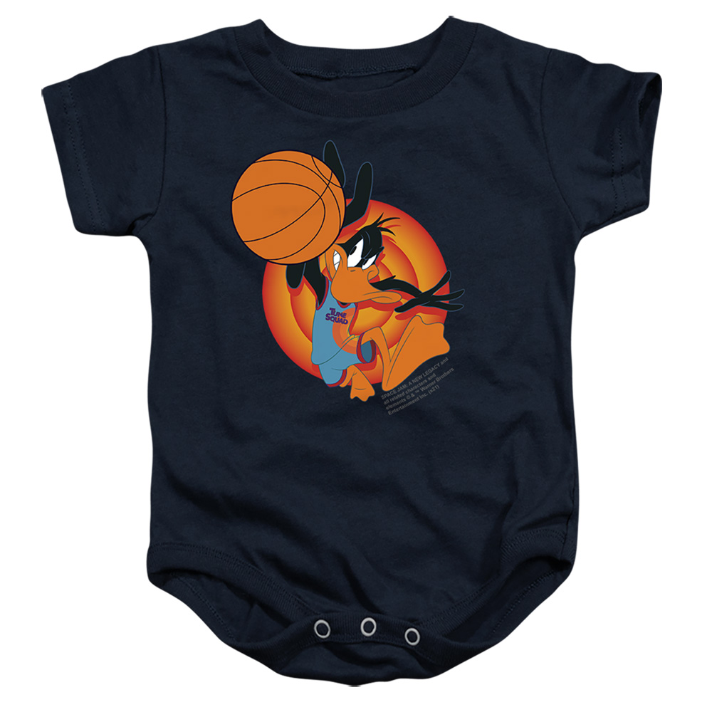 WBM1603-SS-3 Space Jam 2 Daffy Slam Infant Snapsuit, Navy - Large - 18 Month