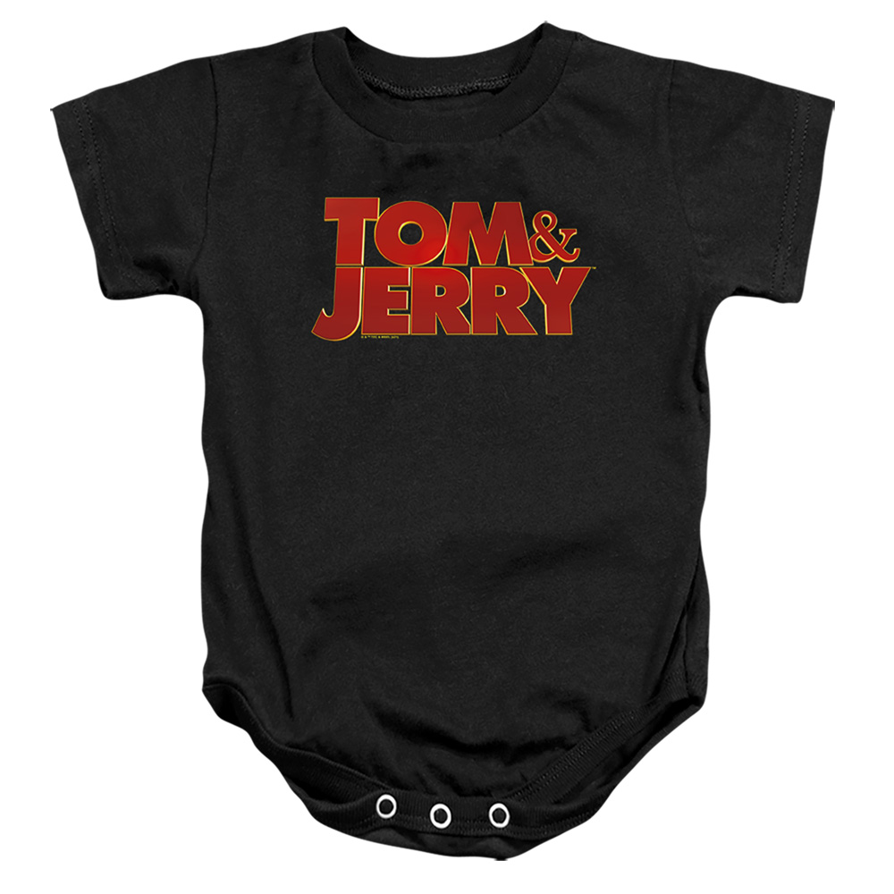 HNB314-SS-2 Tom & Jerry Movie Logo Infant Snapsuit, Black - Medium - 12 Month