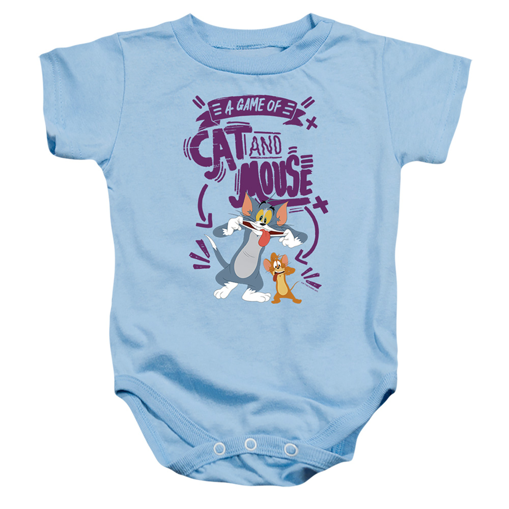 HNB321-SS-2 Tom & Jerry Movie Cat & Mouse Infant Snapsuit, Light Blue - Medium - 12 Month