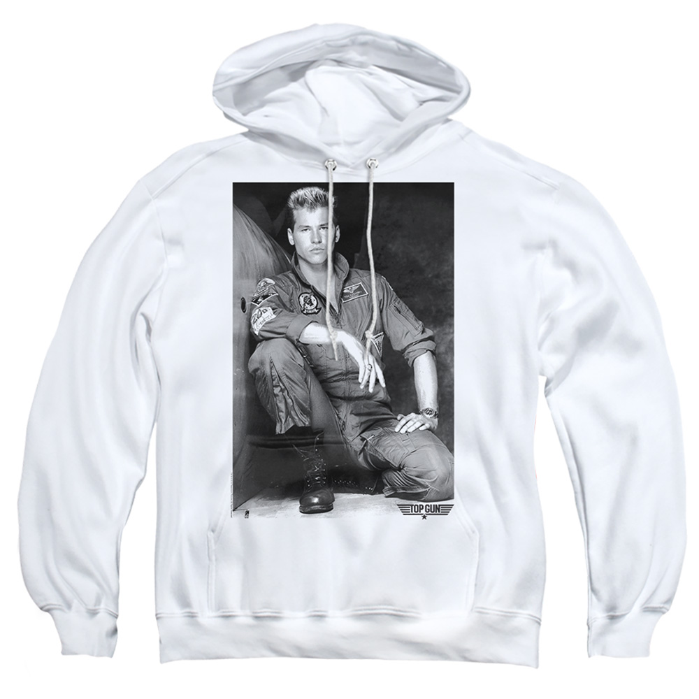 PAR730-AFTH-1 Top Gun Fresh Ice Adult Pullover Hoodie, White - Small