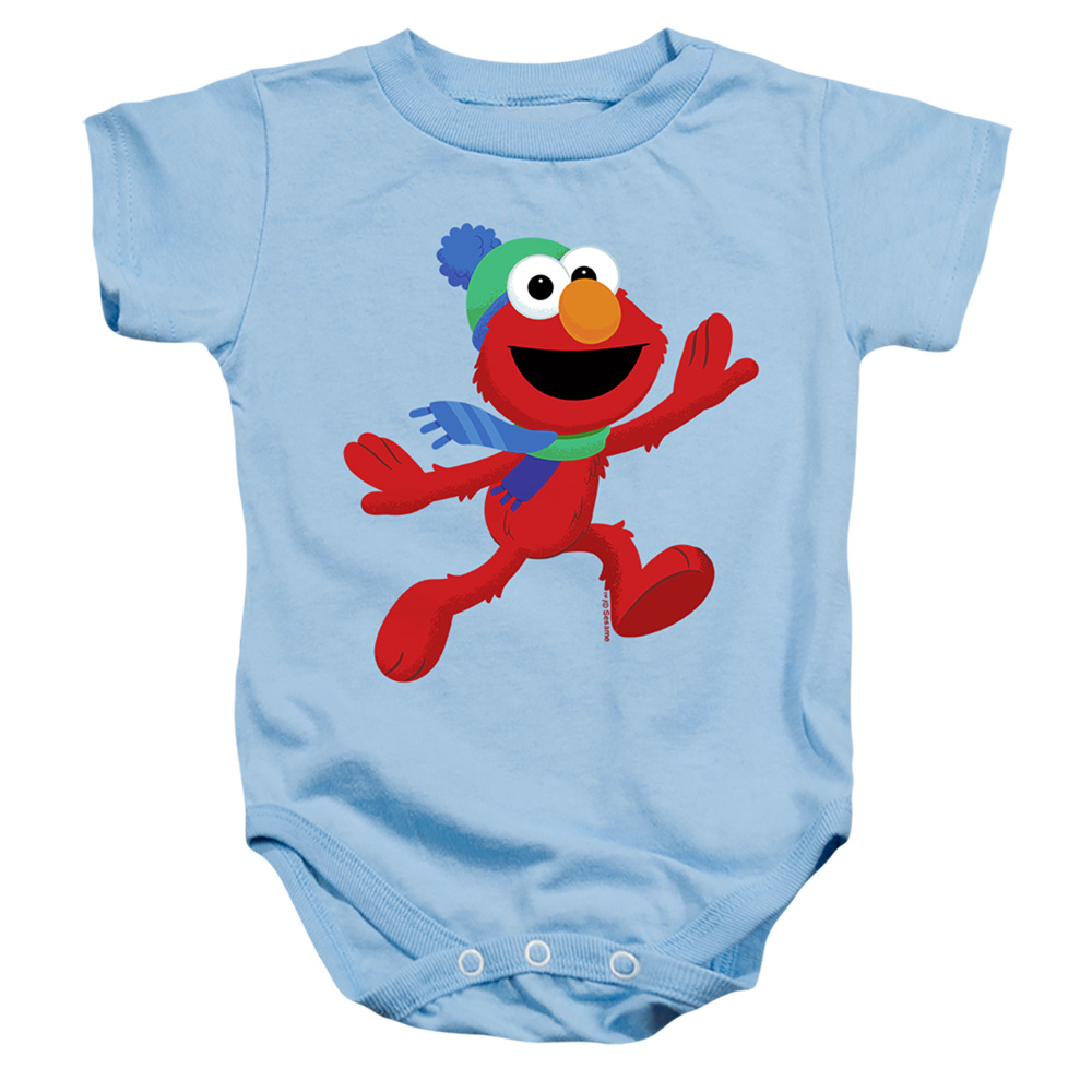 SST10072-SS-4 Sesame Street Furry Friends Forever Elmos Winter Run Infant Snapsuit, Light Blue - Extra Large - 24 Month