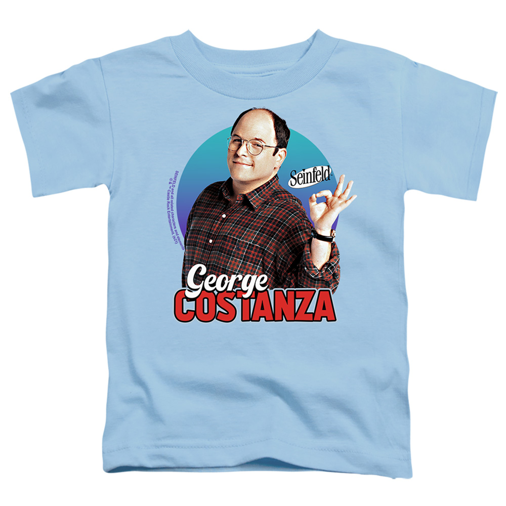 WBT1224-TT-2 Seinfeld George Toddler Short Sleeve T-Shirt, Light Blue - Medium 3T